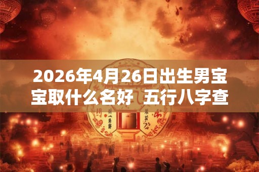 2026年4月26日出生男宝宝取什么名好  五行八字查询