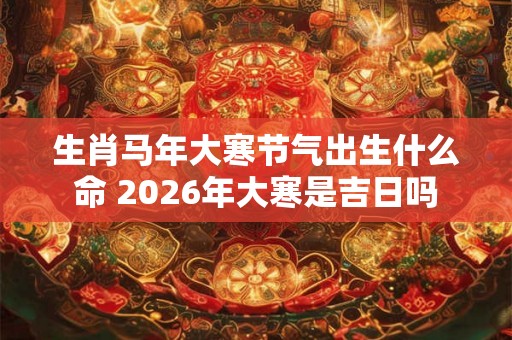 生肖马年大寒节气出生什么命 2026年大寒是吉日吗