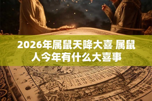 2026年属鼠天降大喜 属鼠人今年有什么大喜事