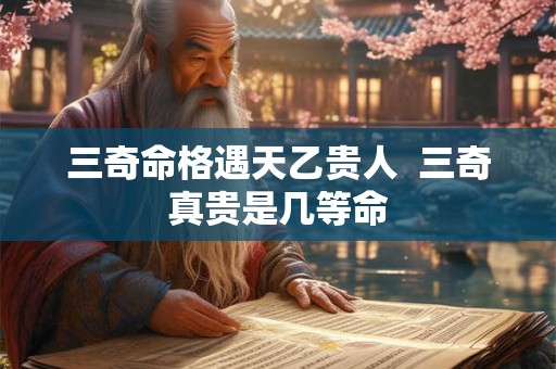 三奇命格遇天乙贵人  三奇真贵是几等命