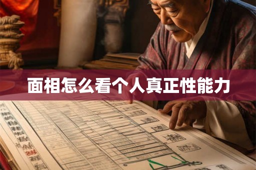 面相怎么看个人真正性能力