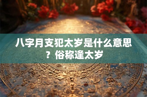 八字月支犯太岁是什么意思？俗称逢太岁