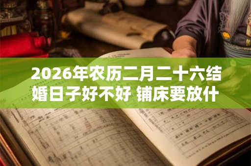 2026年农历二月二十六结婚日子好不好 铺床要放什么东西