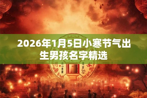 2026年1月5日小寒节气出生男孩名字精选