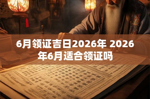 6月领证吉日2026年 2026年6月适合领证吗