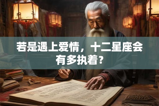 若是遇上爱情,十二星座会有多执着? 若是遇上爱情,十二星座会有多执着?