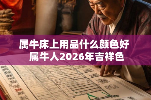 属牛床上用品什么颜色好 属牛人2026年吉祥色 属牛床上用品什么颜色好 属牛人2026年吉祥色