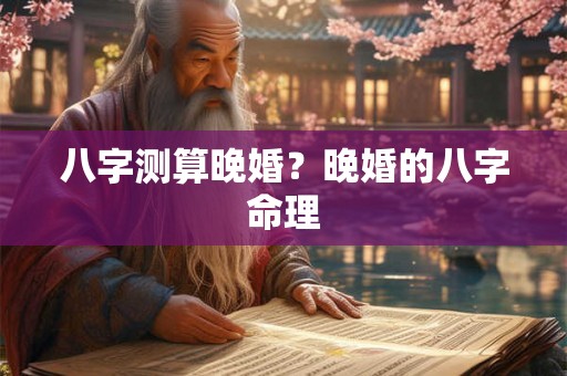 八字测算晚婚？晚婚的八字命理