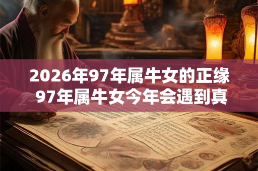 2026年97年属牛女的正缘 97年属牛女今年会遇到真爱吗