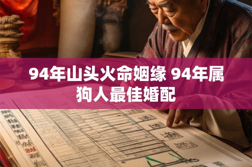94年山头火命姻缘 94年属狗人最佳婚配