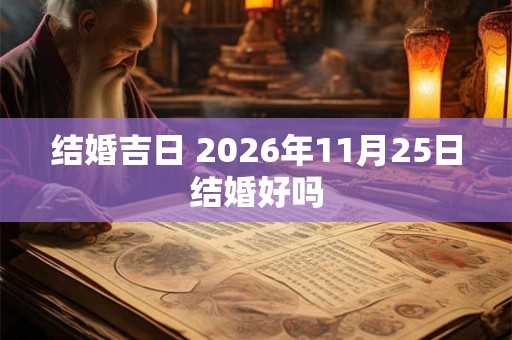 结婚吉日 2026年11月25日结婚好吗