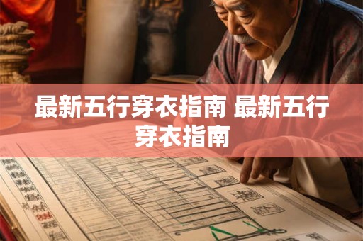 最新五行穿衣指南 最新五行穿衣指南
