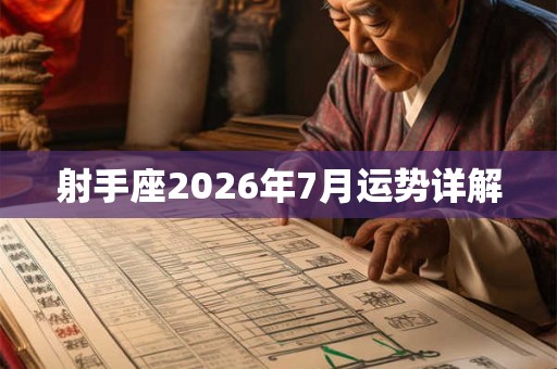 射手座2026年7月运势详解