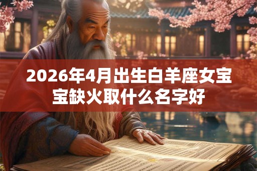 2026年4月出生白羊座女宝宝缺火取什么名字好