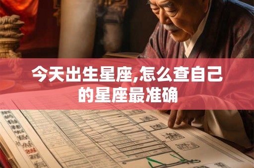今天出生星座,怎么查自己的星座最准确
