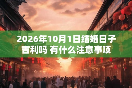 2026年10月1日结婚日子吉利吗 有什么注意事项