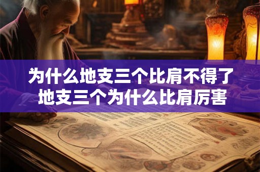 为什么地支三个比肩不得了 地支三个为什么比肩厉害