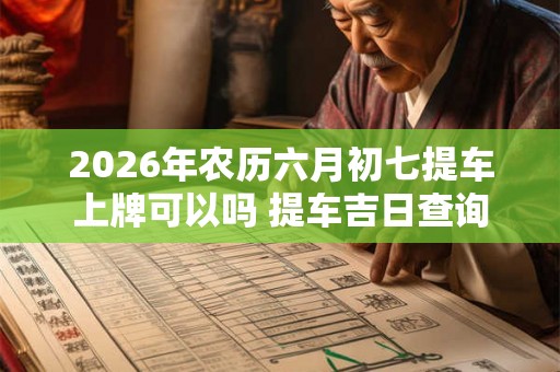 2026年农历六月初七提车上牌可以吗 提车吉日查询 2026年农历六月初七提车上牌可以吗 提车吉日查询