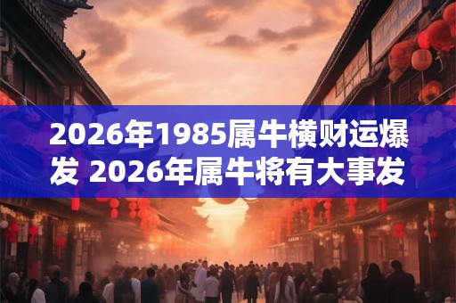 2026年1985属牛横财运爆发 2026年属牛将有大事发生吗