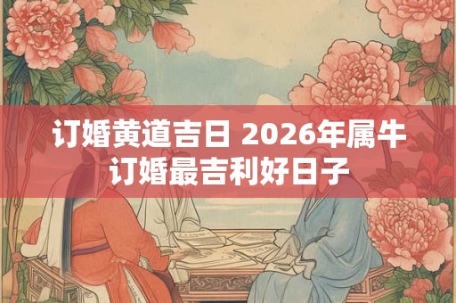 订婚黄道吉日 2026年属牛订婚最吉利好日子