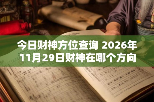 今日财神方位查询 2026年11月29日财神在哪个方向