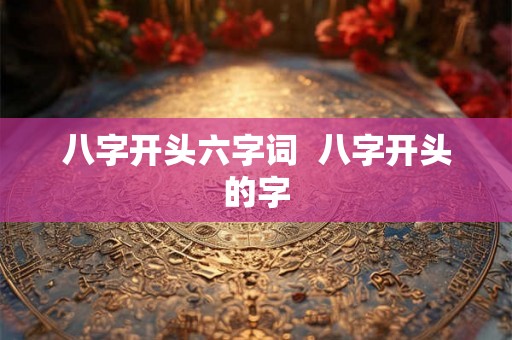 八字开头六字词  八字开头的字