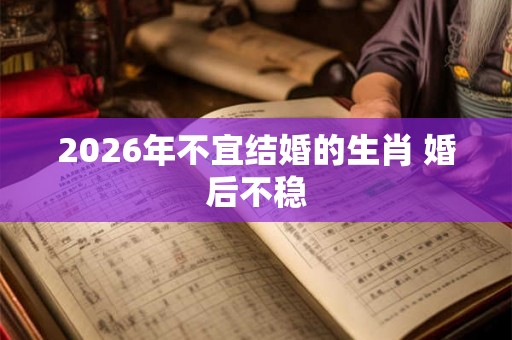 2026年不宜结婚的生肖 婚后不稳