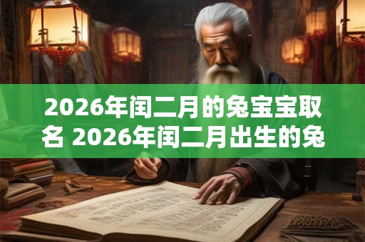 2026年闰二月的兔宝宝取名 2026年闰二月出生的兔宝宝起什么名字呢