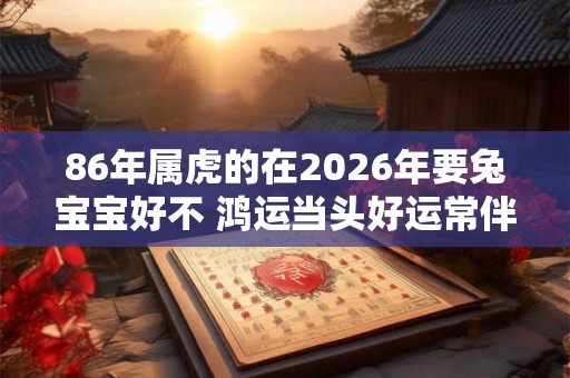 86年属虎的在2026年要兔宝宝好不 鸿运当头好运常伴