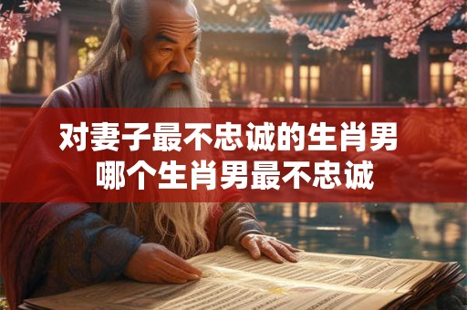 对妻子最不忠诚的生肖男 哪个生肖男最不忠诚