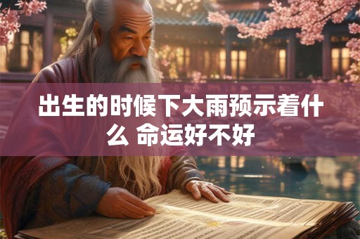 出生的时候下大雨预示着什么 命运好不好