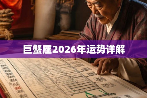 巨蟹座2026年运势详解