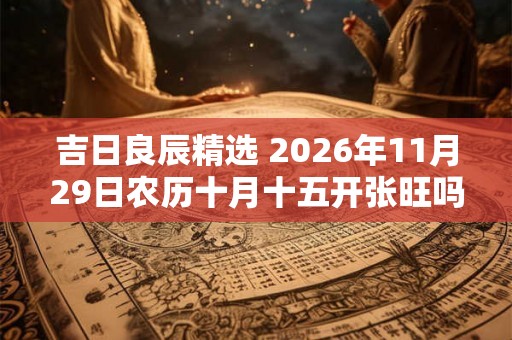 吉日良辰精选 2026年11月29日农历十月十五开张旺吗 吉日良辰精选 2026年11月29日农历十月十五开张旺吗