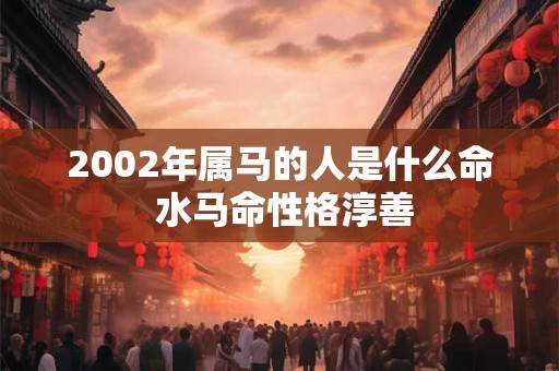 2002年属马的人是什么命 水马命性格淳善