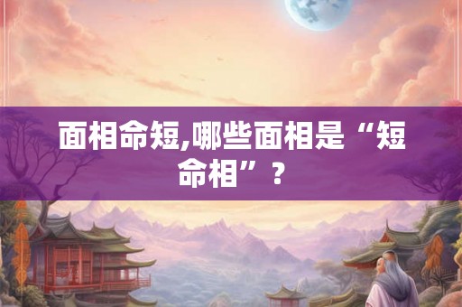 面相命短,哪些面相是“短命相”? 面相命短,哪些面相是“短命相”?