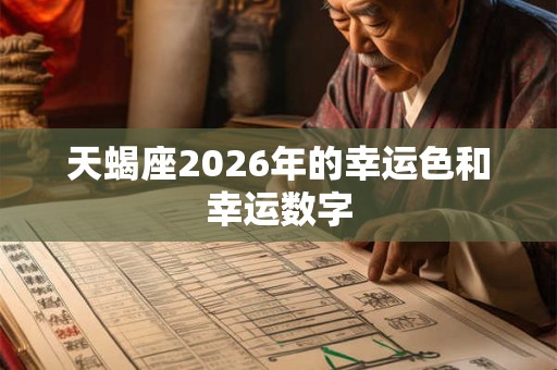 天蝎座2026年的幸运色和幸运数字