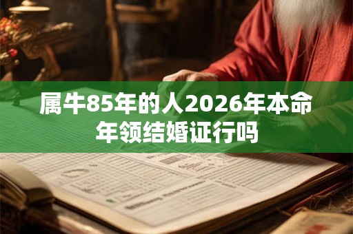 属牛85年的人2026年本命年领结婚证行吗