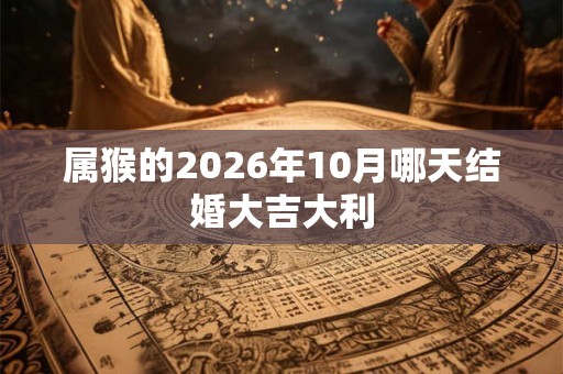 属猴的2026年10月哪天结婚大吉大利
