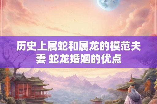 历史上属蛇和属龙的模范夫妻 蛇龙婚姻的优点
