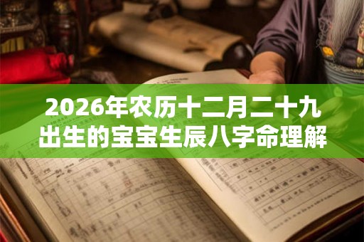 2026年农历十二月二十九出生的宝宝生辰八字命理解析