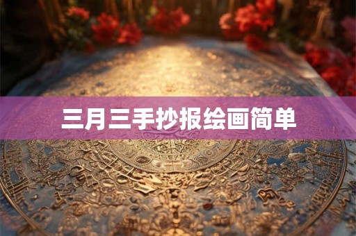 三月三手抄报绘画简单