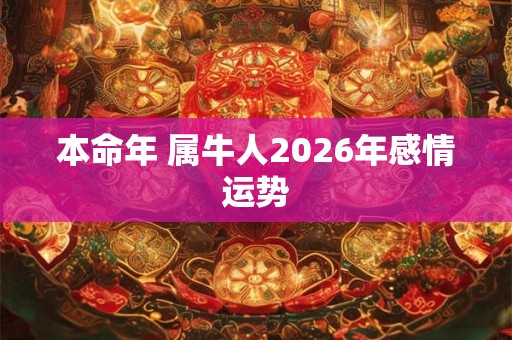 本命年 属牛人2026年感情运势
