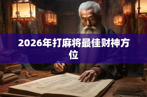 2026年打麻将最佳财神方位