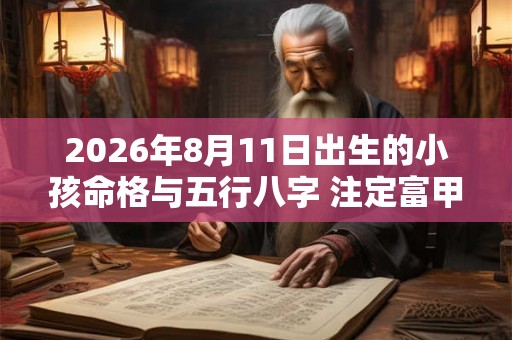 2026年8月11日出生的小孩命格与五行八字 注定富甲一方