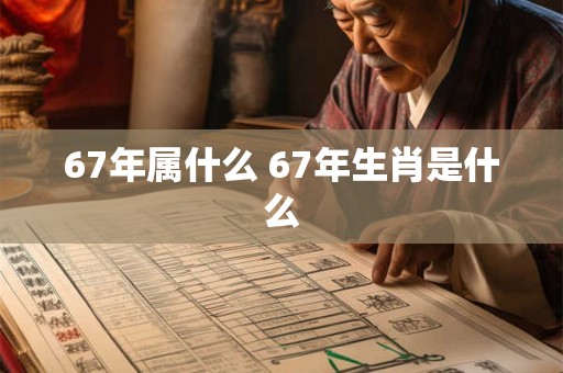 67年属什么 67年生肖是什么