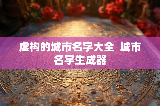 虚构的城市名字大全  城市名字生成器