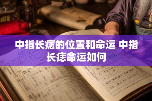 中指长痣的位置和命运 中指长痣命运如何