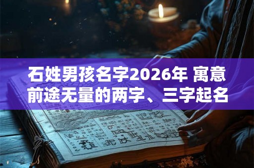 石姓男孩名字2026年 寓意前途无量的两字、三字起名
