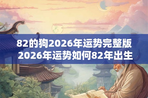 82的狗2026年运势完整版 2026年运势如何82年出生的狗狗详细解析