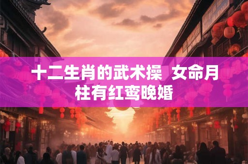 十二生肖的武术操  女命月柱有红鸾晚婚